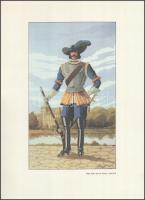 Torino városi őrségének egyenruhái a XV. sz.-tól a XIX. sz.-ig, 6 db színes reprodukció (szign.: Big...