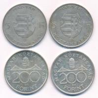 1947. 5Ft Ag "Kossuth" (2x) + 1992. 200Ft Ag "MNB" + 1994. 200Ft Ag "Deák&q...