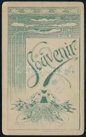 cca 1900-1910 Családi portré, vizitkártya (műterem megjelölése nélkül); érdekes, szecessziós motívum...