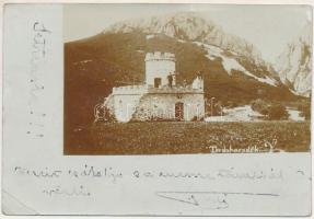 1900 Tordai-hasadék, Cheile Turzii, Torda, Turda; Az EKE (Erdélyi Kárpát Egyesület) Torda-hasadéki menedékháza / mountain rest house, tourist house. photo (vágott / cut)