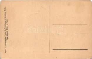 Első világháborús cseh hazafias propaganda, II. Vilmos, VI. Károly, V. Mehmed karikatúra / Nás uz ne...