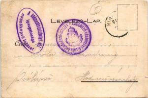 Kisjenő, Kis-Jenő, Chisineu-Cris; Fő tér, Kaufmann Manó és Társa üzlete és saját kiadása / main squa...