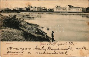 1902 Arad, Maros-part / Mures riverside (fl)