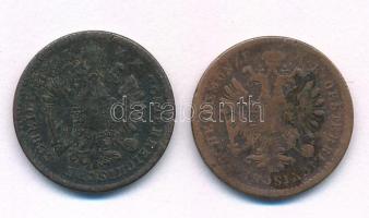 1860-1861E 1kr Cu (2xklf) T:VF,F Adamo M4