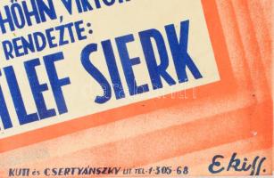 Új élet felé, 1937. Moziplakát (filmplakát, rácsplakát). Zarah Leander és mások szereplésével. Rende...