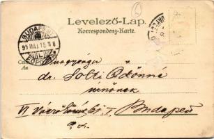 1899 (Vorläufer) Arad, Vértanú szobor / martyrs statue. Kunstanstalt Kosmos Art Nouveau, litho s: Ge...