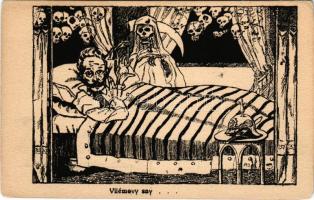 Vilémovy sny... Vydal V. J. Procházka / WWI Czech anti-German mocking propaganda, cariacature of Wilhelm II s: A.D.