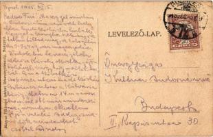 1915 Humoros első világháborús grafikai lap. A Központi hatalmak Krampusza virgáccsal fenyegeti az A...