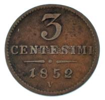 Olasz Államok / Lombardia-Velence 1852V 3c Cu T:VF Italian States / Lombardy-Venice 1852V 3 Centesim...