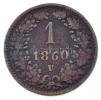 Ausztria / olasz verdejel 1860V 1kr Cu Velence T:VF Austria / Italian mintmark 1860V 1 Kreuzer Cu Ve...