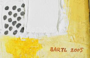 Bartl József (1932-2013): Kék kereszt négyzetben. Akril, vászon. Jelezve jobbra lent: Bartl 2005. Há...