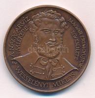 Fritz Mihály (1947-) 1988 "Wesselényi Miklós - A nagy árvíz emlékére / Pesti árvíz 1838" kétoldalú bronz emlékérem (42,5mm) T:AUNC