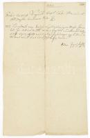 1823. december 9. Buda, Helytartótanácsi hivatali levél gróf alsókorompai Brunswick József (1750-182...