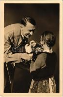 Adolf Hitler with girl. Photo-Hoffmann