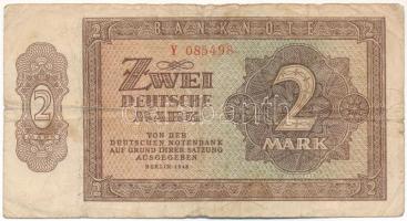 NDK 1948. 2M, 6 jegyű sorszám T:VG GDR 1948. 2 Mark, 6 digit serial C:VG Krause P#10