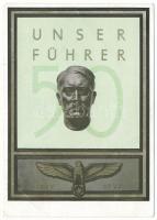 1939 Unser Führer. Adolf Hitler / Náci propaganda / German Nazi propaganda. Verlag Photo Hoffmann + So. Stpl. (EB)