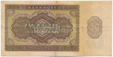 NDK 1948. 20M, 7 jegyű sorszám T:F
GDR 1948. 20 Mark, 7 digit serial C:F
Krause P#13