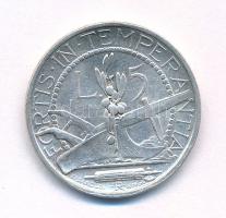 San Marino 1936R 5L Ag T:XF,VF
San Marino 1936R 5 Lire Ag C:XF,VF 
Krause KM#9