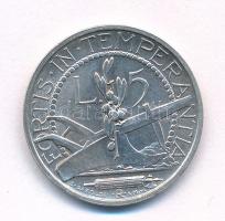 San Marino 1937R 5L Ag T:AU,XF
San Marino 1937R 5 Lire Ag C:AU,XF 
Krause KM#9