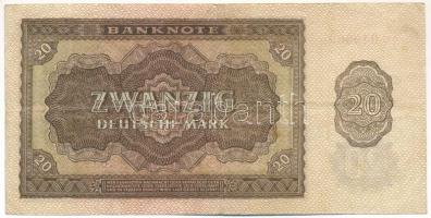 NDK 1948. 20M, 6 jegyű sorszám T:F tűlyuk
GDR 1948. 20 Mark, 6 digit serial C:F pin hole
Krause P#...