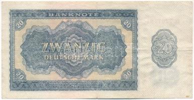 NDK 1955. 20M T:F kis szakadás
GDR 1955. 20 Mark C:F small tear
Krause P#19