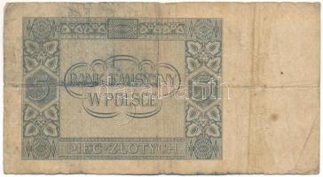 Lengyelország / Német megszállás 1941. 5Zl T:F,VG Poland / German Occupation 1941. 5 Zlotych C:F,VG ...