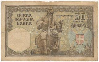 Szerbia / Német megszállás 1941. 50D T:VG Serbia / German Occupation 1941. 50 Dinara C:VG Krause P#2...