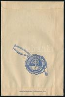 - 
cca 1940 Tevely Béla Szent Klára gyógyszertára Bp XI. Horthy Miklós út teás zacskó 10x14 cm