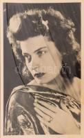 Karády Katalin (1910-1990) színésznő fotólap autográf aláírásával 9x14 cm
