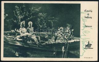 Karády Katalin (1910-1990) színésznő fotólap autográf aláírásával 9x14 cm