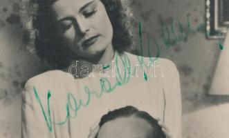 Karády Katalin (1910-1990) színésznő fotólap autográf aláírásával 9x14 cm
