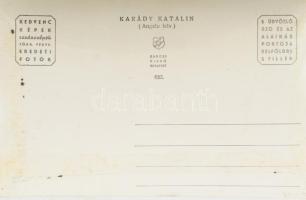 Karády Katalin (1910-1990) színésznő fotólap autográf aláírásával 9x14 cm