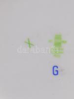 Zsolnay ékszeres tálka, jelzett, kopással, d: 12,5 cm