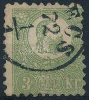 1871 Kőnyomat 3kr VI. típus (min. 160.000) (papírelvékonyodás / thin paper)