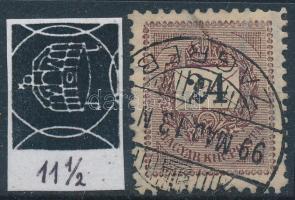 1898 Feketeszámú 24kr bélyeg 11 1/2 fogazással (90.000)