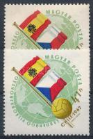 1962 Labdarúgó VB 4+1Ft elcsúszás, a spanyol zászló mellett árnyék + támpéldány