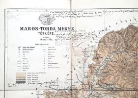 [Térkép] Maros-Torda megye térképe. Tervezte: Gönczy Pál. Mértéke: 1 : 300.000 (1886)
Budapest, 188...