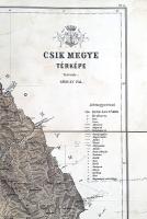 [Térkép] Csík megye térképe. Tervezte: Gönczy Pál. Mértéke: 1 : 300.000 (1889).
Budapest, 1889. Pos...