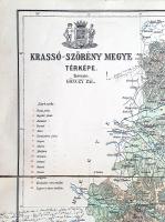 [Térkép] Krassó-Szörény megye térképe. Tervezte: Gönczy Pál. Mértéke: 1 : 375.000. (1888)
Budapest,...