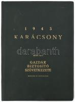 Gazdák Biztosító Szövetkezete 1943. Karácsony. Szerk.: Kápolnás Ödön, Halácsy Dezső. VI. évf. [Bp., 1943, Gazdák Biztosító Szövetkezete], 80 p. Gazdag fekete-fehér és színes képekkel, közte Szűcs Pál (1906-1969) 4 egészoldalas színes reklámgrafikáival illusztrált. Valamint színes térképekkel, rajta a visszatért területekkel. A biztosító ingatlanainak kétoldalas fotómontázsával és az igazgatósági tagok fotóival. Kiadói aranyozott egészvászon-kötés.