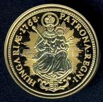 1765. 2D M.Theresia Au aranyozott Ag utánverete 5,5g T:PP Csak 2009db! Tanúsítvánnyal!