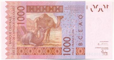 Nyugat-Afrikai Államok / Elefántcsontpart 2003. 1000Fr T:UNC
West African States / Ivory Coast 2003...