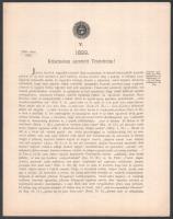 1899 Szentkatolna, gróf székhelyi Majláth Gusztáv Károly erdélyi püspök körlevele, 4 p.