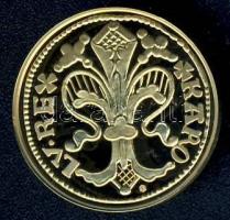 Károly Róbert 1307-1342. Aranyforint Au aranyozott Ag utánverete 5,5g T:PP Csak 2009db!