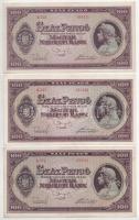 1945. 100P (3x) T:F szép papír  Adamo P18