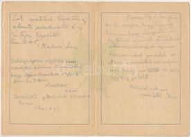 1949 Alcsút (Alcsútdoboz), kihajtható emléklap (kopott sarkak / worn corners)