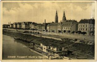 Szeged, Tisza-parti részlet a Fogadalmi templommal (EM)