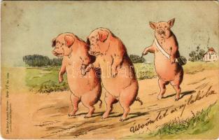 1899 (Vorläufer) Pigs. Lith.-Artist. Anstalt München (vorm. Gebrüder Obpacher) Serie VI. No. 15995. litho (EB)