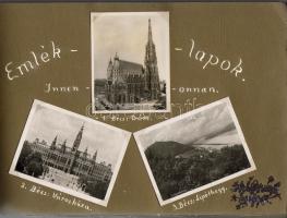 Fényképalbum 167 db magyarországi és ausztriai városképes fotóval