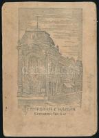 cca 1900 Férfiportré, keményhátú fotó Gévay Béla szegedi műterméből, hátoldalon a műterem képével, k...